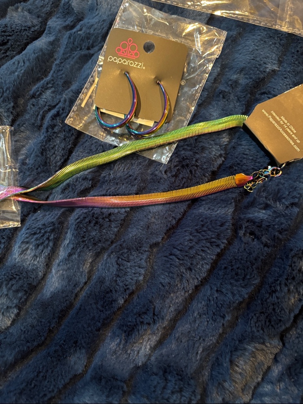 paparazzi Rainbow Iridescent Hoop Earrings Set - Kids - Picture 3 of 5